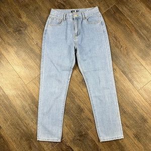 boohoo High Rise Blue Jeans Pants Denim ((size 6))